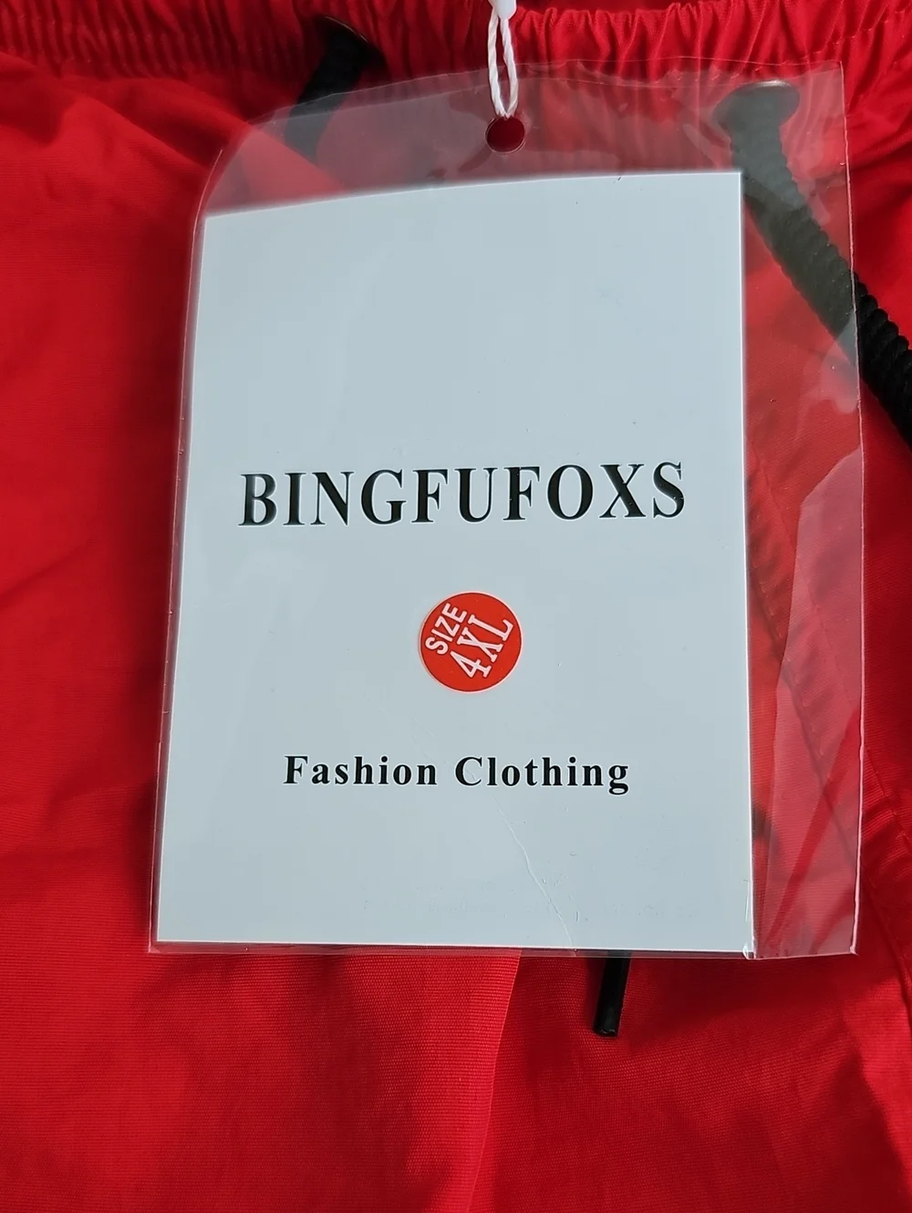 Bingfufoxs Red Swim Shorts Men's Size 4XL NWT